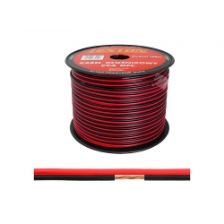 Przewód głośnikowy kabel CCA czarno-czerwony 2x0,35mm 100m